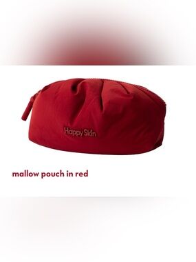 Happy Skin Mallow Cosmetic Pouch in Red